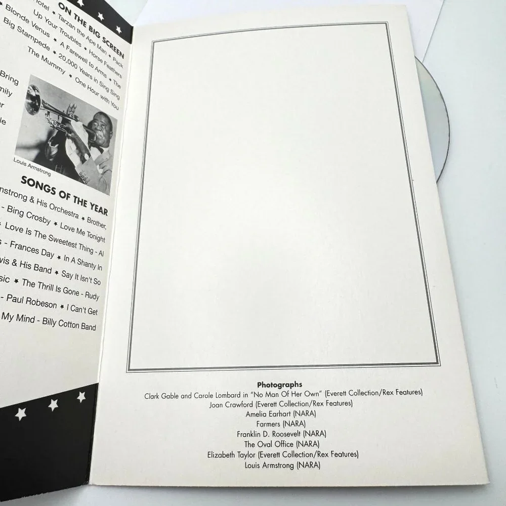 1932 Nostalgic Gift Greeting CardDVD Featuring Historical Events Songs Films